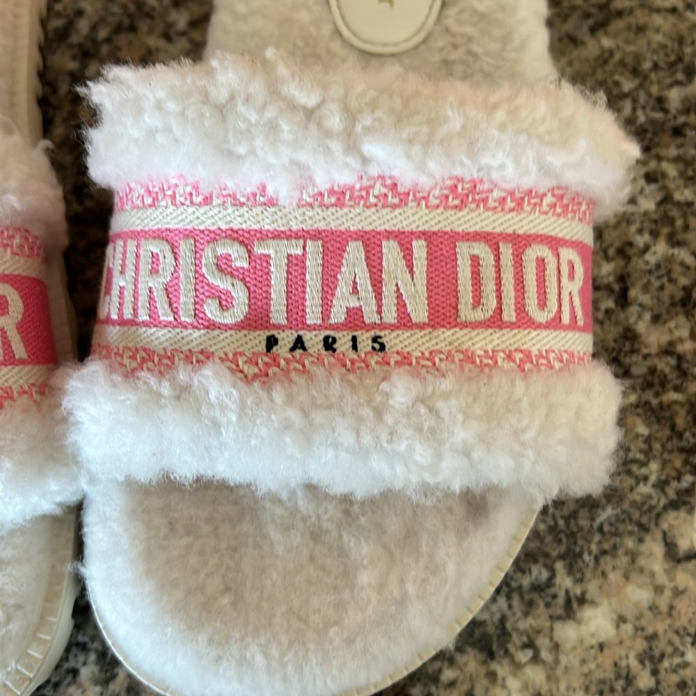 Christian Dior Shearling Slides - Picture 12 of 13
